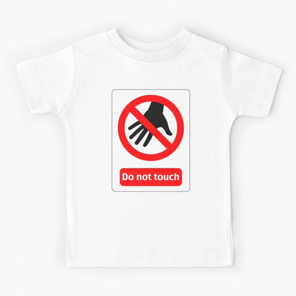 Do Not Touch Vector Hd PNG Images, Danger Do Not Touch Sign Label On White  Background, Not, Symbol, Round PNG Image For Free Download