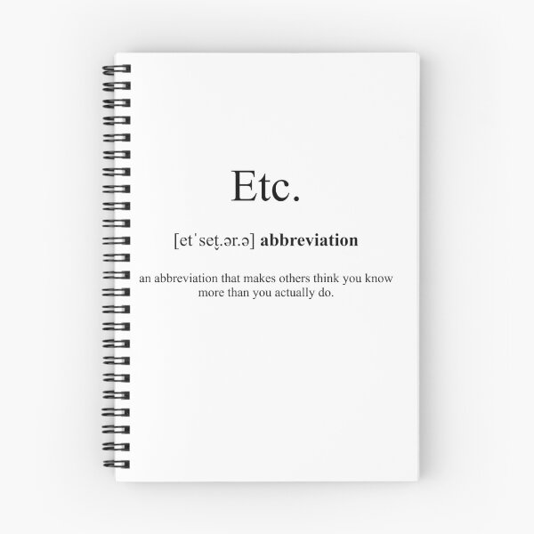 Item preview, Etc. (et cetera) Definition | Dictionary Collection designed and sold by Designschmiede.