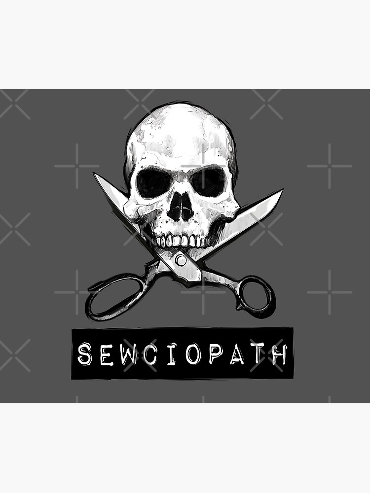 Sewciopath skull and cross scissors Photographic Print for Sale by  TateCheshire
