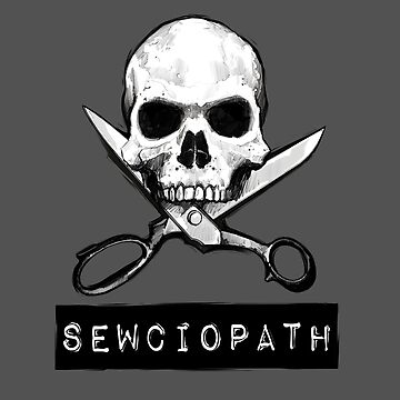 Sewciopath skull and cross scissors Photographic Print for Sale