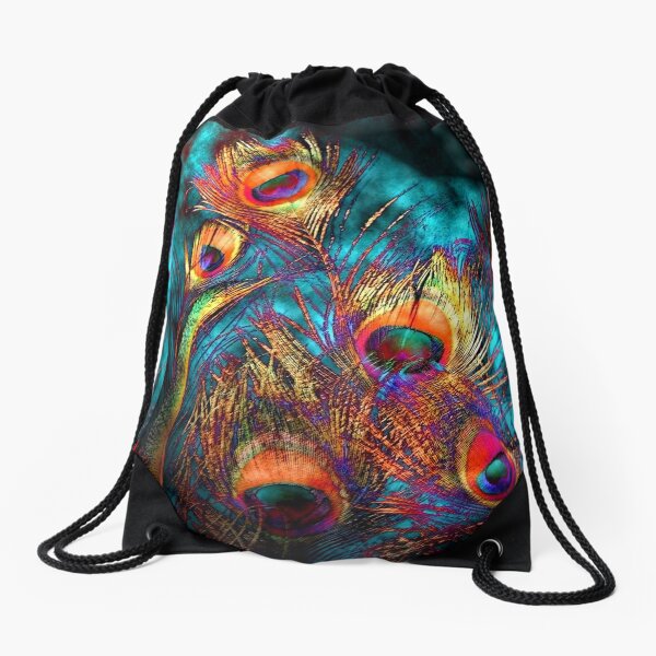 Miss P's Feathers Drawstring Bag
