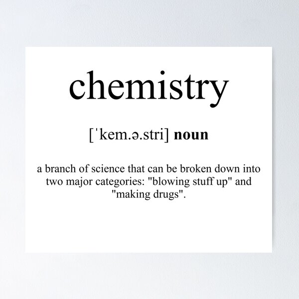 Artikel-Vorschau von Chemistry (Chemie) Definition | Dictionary Collection, designt und verkauft von Designschmiede.