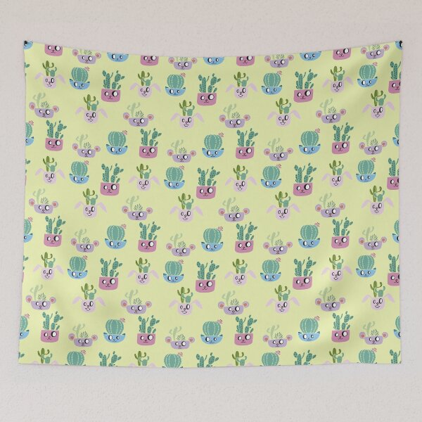 Item preview, Funny and cute cactus pattern (light yellow) designed and sold by piastrelli.