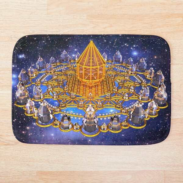 Merkaba Matrix Stargate Grid Bath Mat