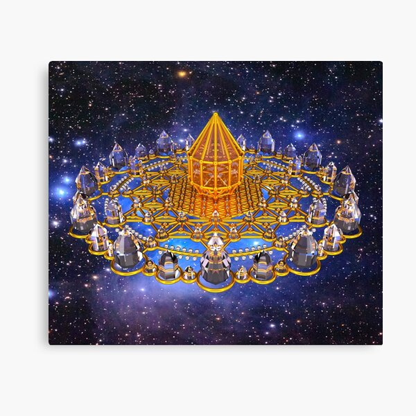 Merkaba Matrix Stargate Grid Canvas Print