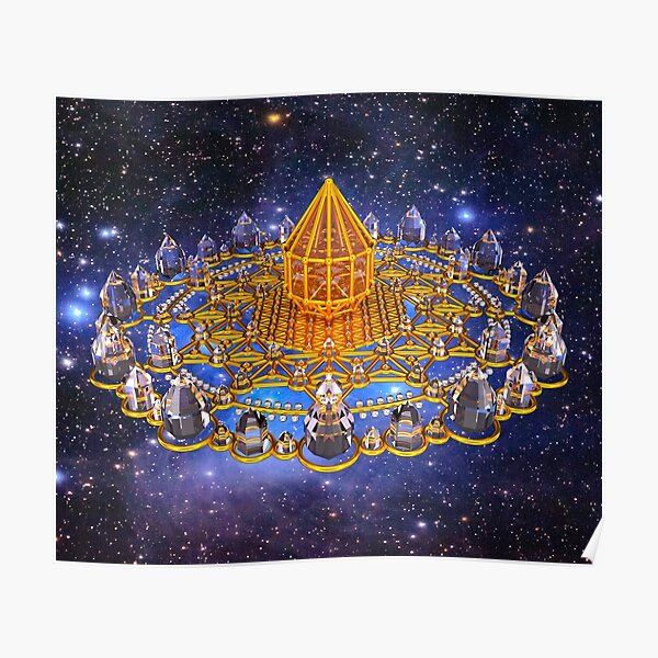 Merkaba Matrix Stargate Grid Poster