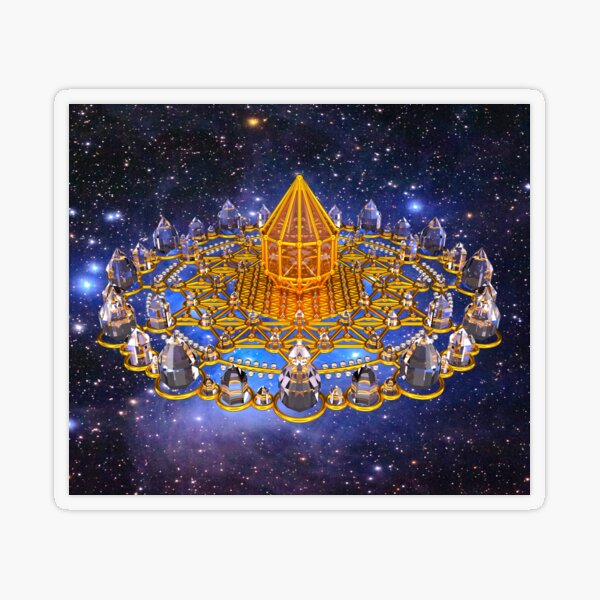 Merkaba Matrix Stargate Grid Transparent Sticker