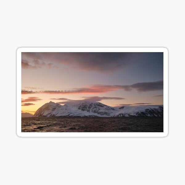 Norwegian Seascape at Sunset Sticker