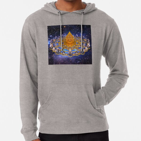 Merkaba Matrix Stargate Grid Lightweight Hoodie