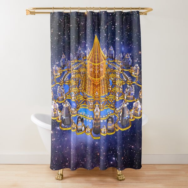 Merkaba Matrix Stargate Grid Shower Curtain
