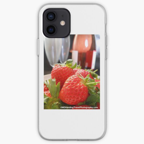 Strawberries and Pink Champagne iPhone Soft Case