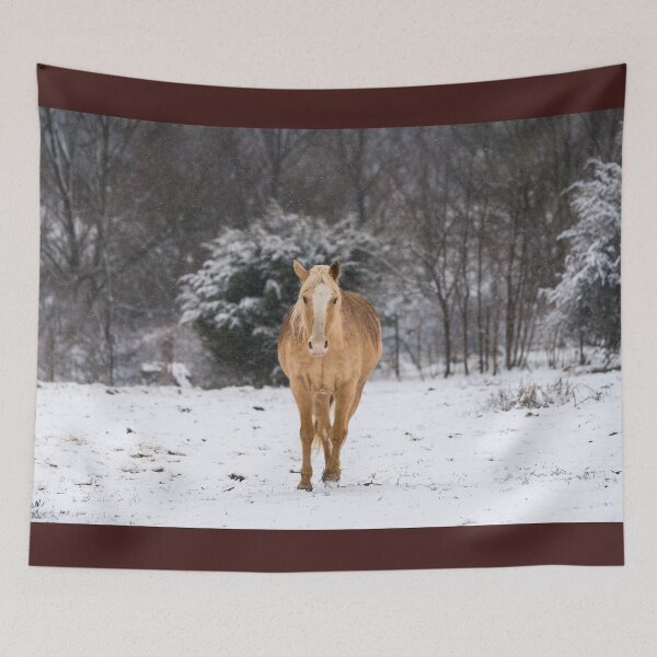 Item preview, Blonde Horse Walk In The Snow designed and sold by mljdwhite.