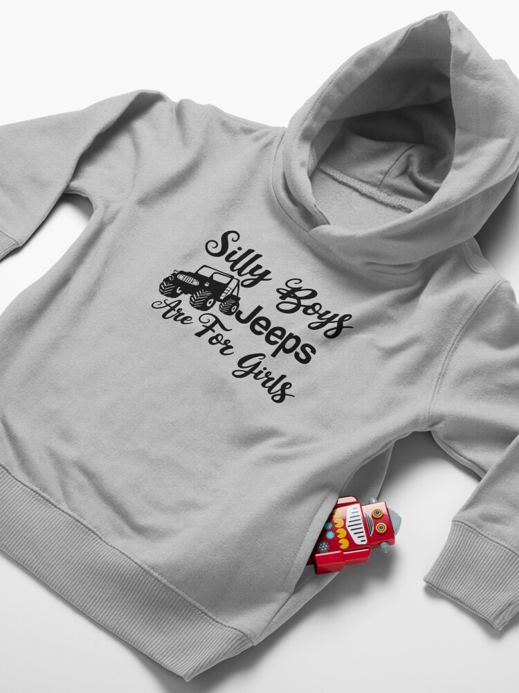 Alternate view of Jeeps Are For Girls T-Shirts Toddler Pullover Hoodie
