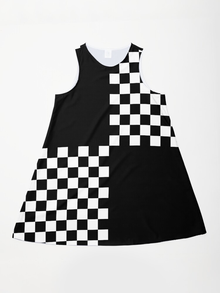 Quad Ska Black White Checked Pattern " A-Line Dress for Sale by ArtformDesigns | Redbubble Quad Ska Black White Checked Pattern " A-Line Dress for Sale by ArtformDesigns | Redbubble