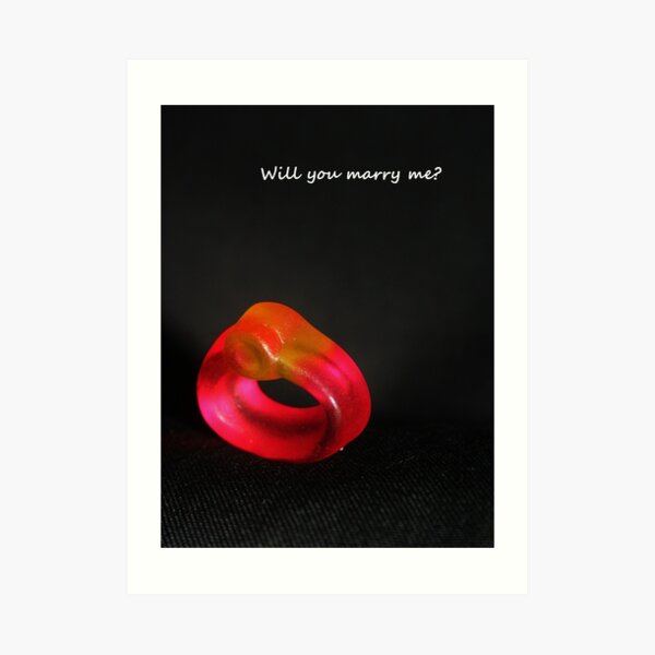 Will you marry me? Art Print