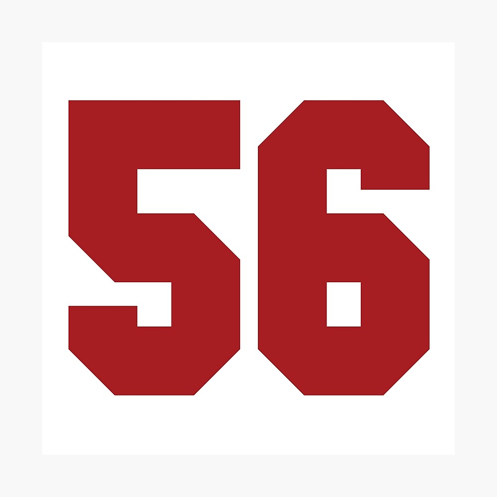 Fifty Six Jersey Number 56