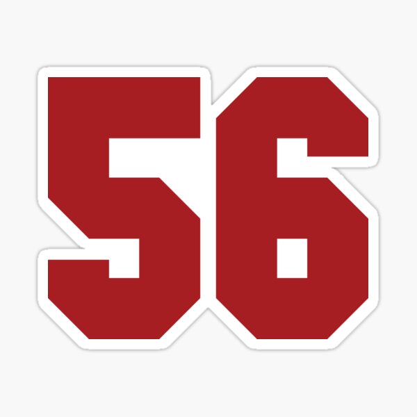 Mark Buehrle #56 Jersey Number Sticker for Sale by StickBall