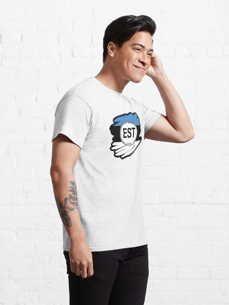 Alternate view of Estonia, Estonian Flag Classic T-Shirt