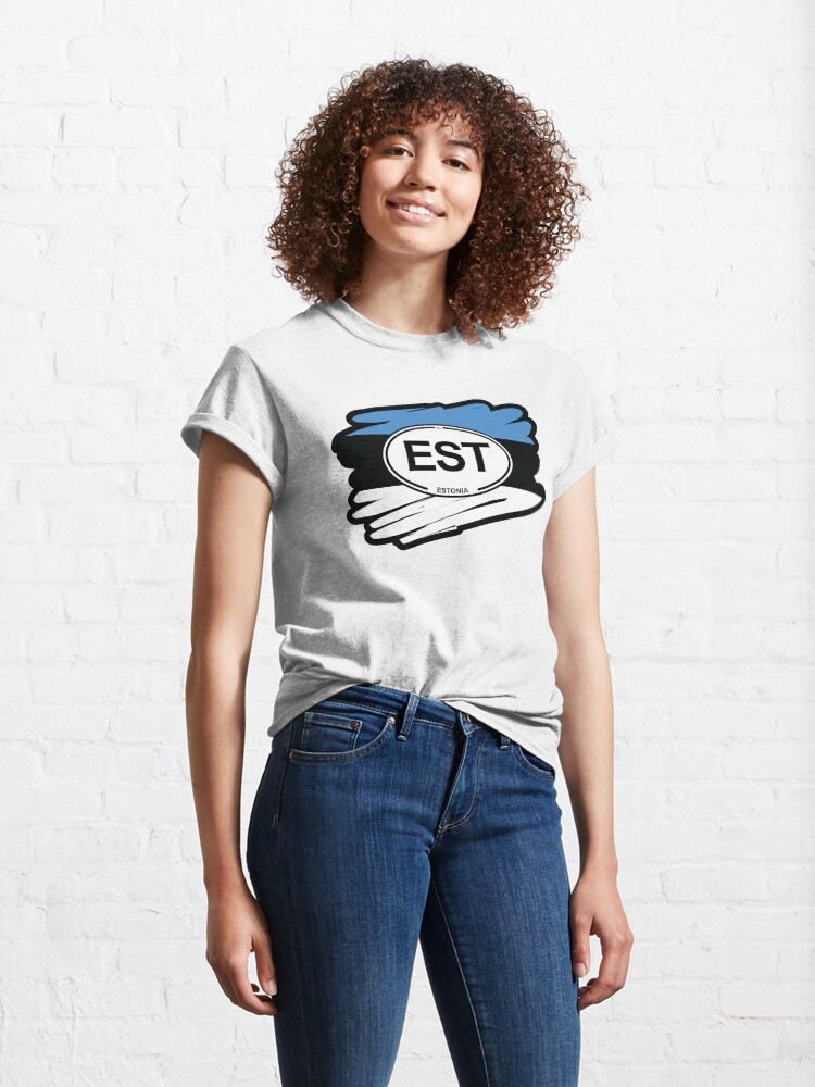 Alternate view of Estonia, Estonian Flag Classic T-Shirt