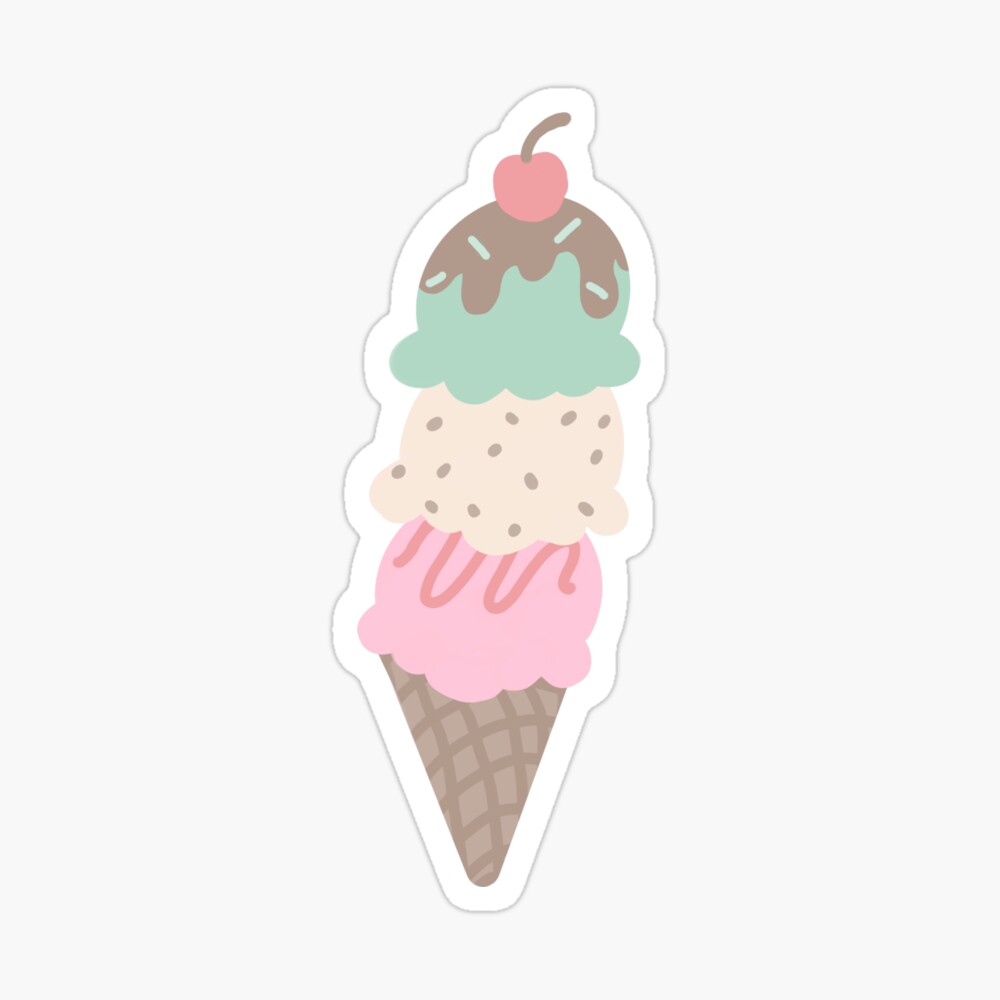 ice cream cone 3 scoops