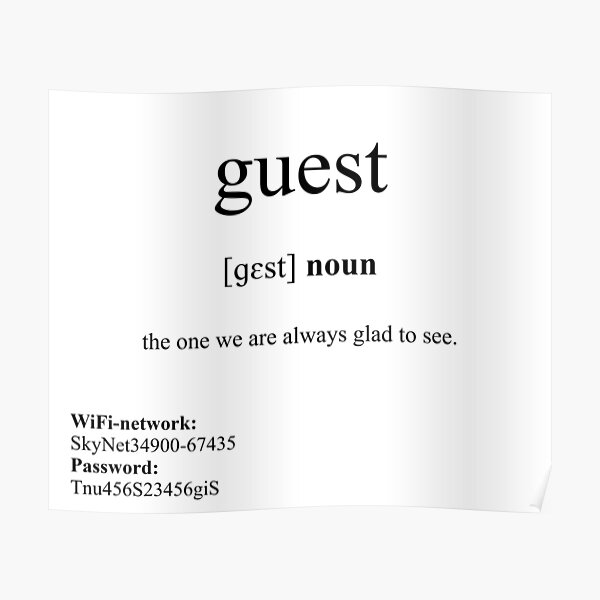 "Guest Definition Dictionary Collection" Poster for Sale by Designschmiede Redbubble