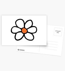 Hippie flower cartoon Postcards