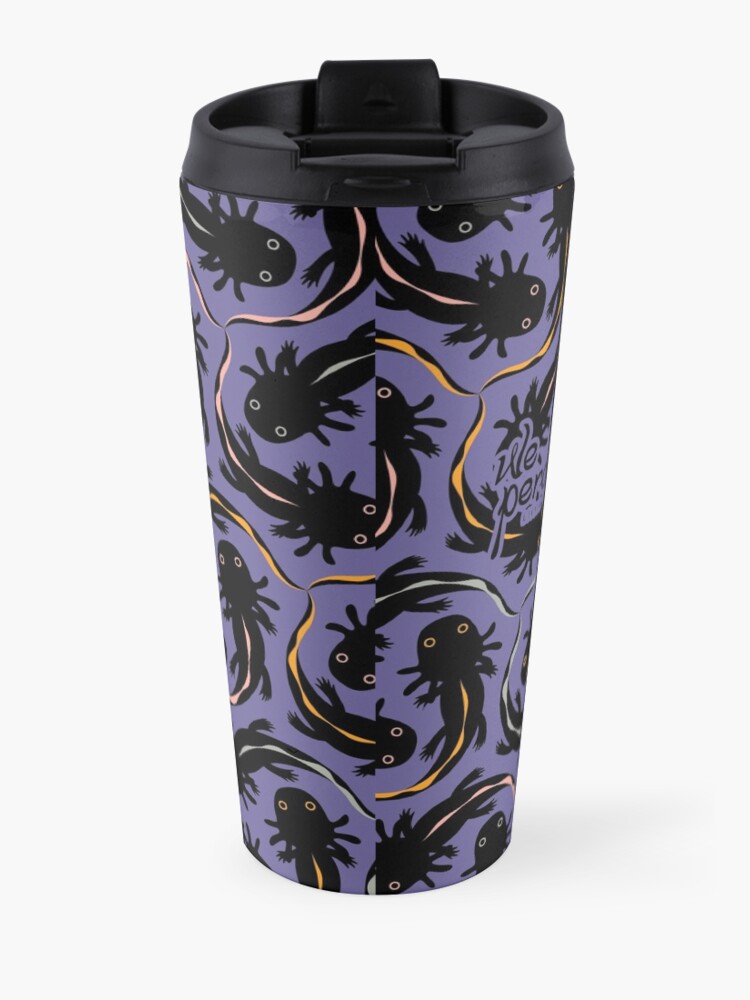 Alternate view of WE LOVE M.C. ESCHER style - Axolotl symmetrical pattern Travel Mug