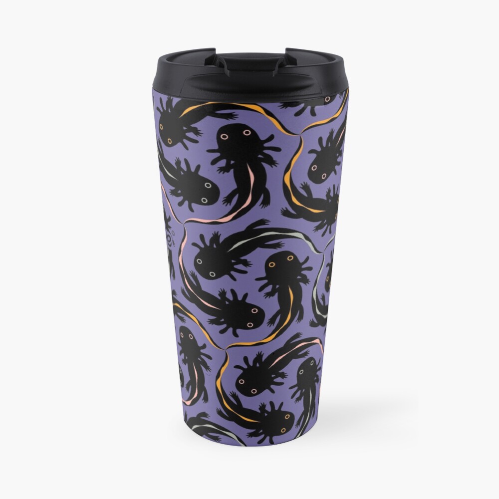 WE LOVE M.C. ESCHER style - Axolotl symmetrical pattern Travel Mug