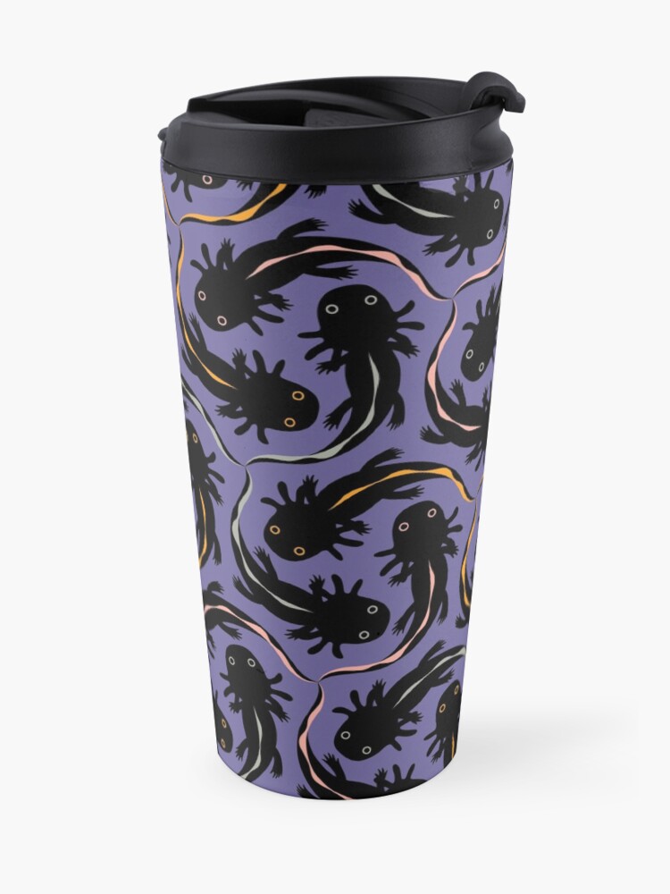 Alternate view of WE LOVE M.C. ESCHER style - Axolotl symmetrical pattern Travel Mug