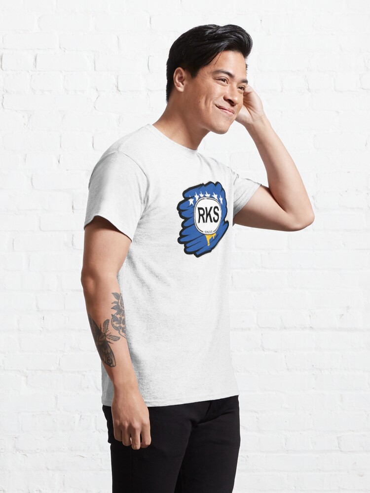 Alternate view of Kosovo, Kosovan Flag Classic T-Shirt