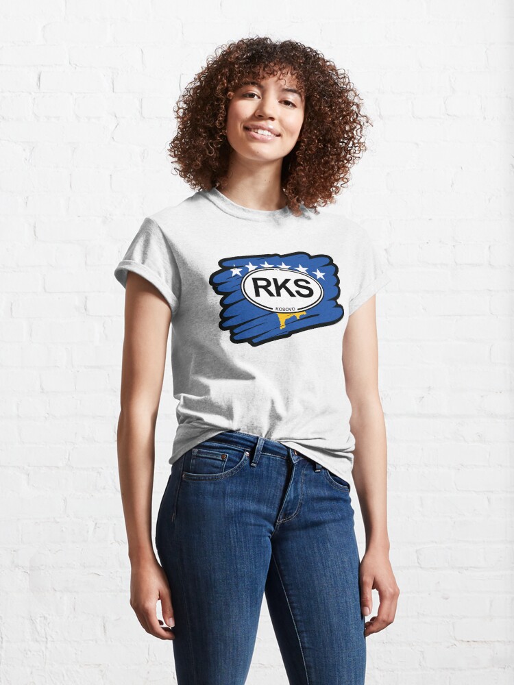 Alternate view of Kosovo, Kosovan Flag Classic T-Shirt