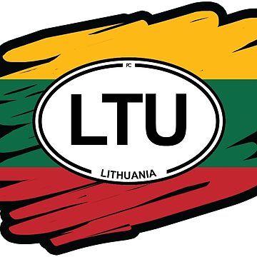 Artwork thumbnail, Lithuania, Lithuanian Flag by PrintChutney