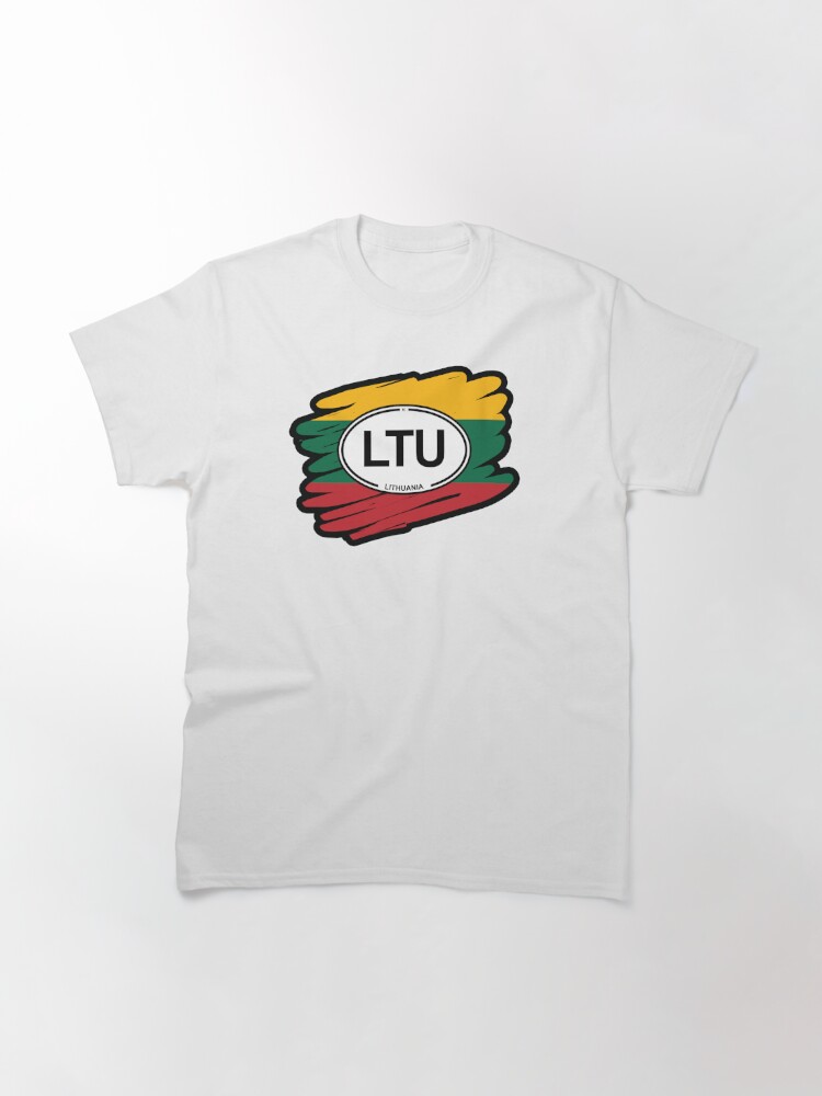 Thumbnail 2 of 7, Classic T-Shirt, Lithuania, Lithuanian Flag designed and sold by PrintChutney.