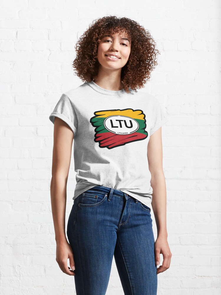 Thumbnail 4 of 7, Classic T-Shirt, Lithuania, Lithuanian Flag designed and sold by PrintChutney.