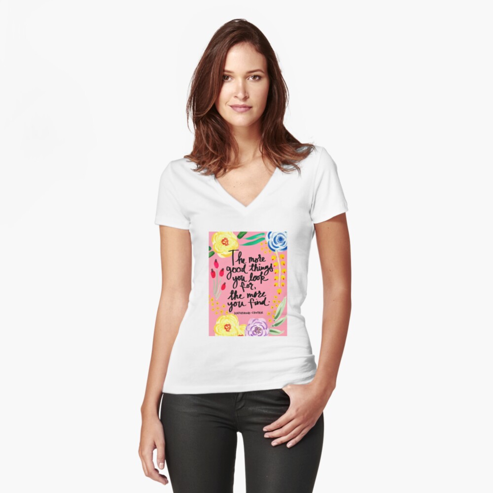 Item preview, Fitted V-Neck T-Shirt designed and sold by KatherineCenter.