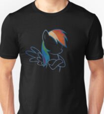 RainbowDash: Not amused Outline Unisex T-Shirt