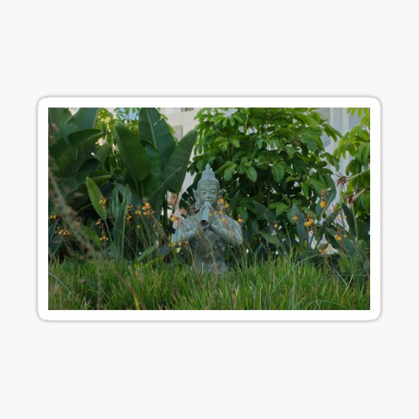 pan-pipe-player-statue-in-a-garden-sticker-for-sale-by-picsbytony-redbubble