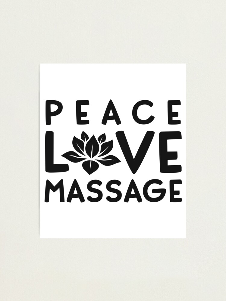 Funny Peace Love Massage Therapist Gifts For Women Therapy Essential T- Shirt for Sale by 14thFloor