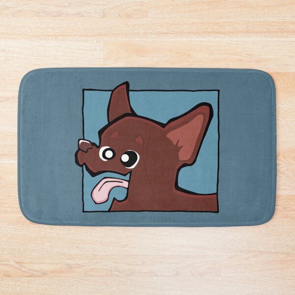Item preview, Chihuahua - Short Hair - Chocolate (Face) BLUE BG designed and sold by TheChicken.