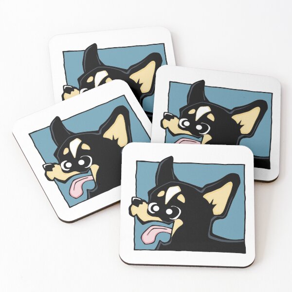 Item preview, Chihuahua - Short Hair - Black (Face) WHITE BG designed and sold by TheChicken.