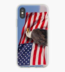 United we stand - Bald Eagle & American Flag iPhone Case