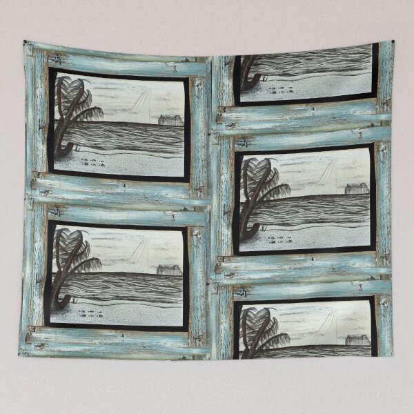 Item preview, Hawaiian Beach Sketch designed and sold by missmermaid1990.