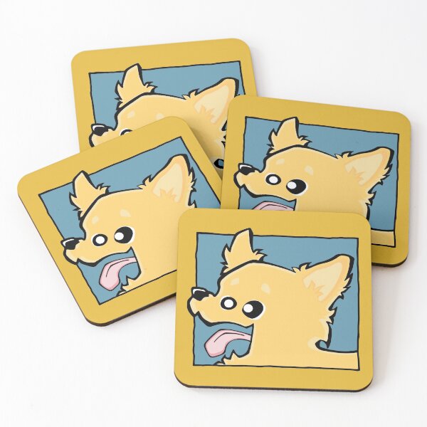 Item preview, Chihuahua - Long Hair - Cream (Face) YELLOW BG designed and sold by TheChicken.