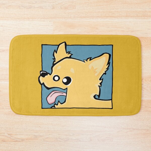 Item preview, Chihuahua - Long Hair - Cream (Face) YELLOW BG designed and sold by TheChicken.