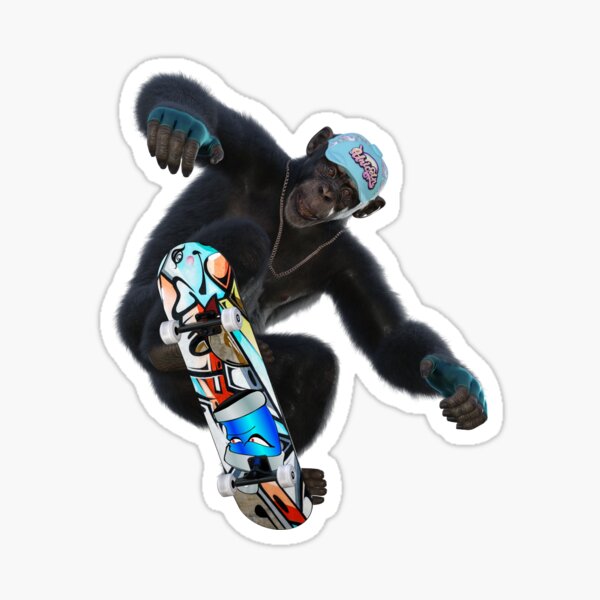 Item preview, Monkey Skateboarder designed and sold by vonHobo.