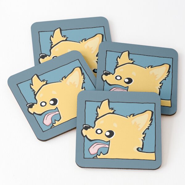 Item preview, Chihuahua - Long Hair - Cream (Face) BLUE BG designed and sold by TheChicken.