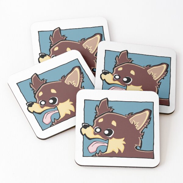 Item preview, Chihuahua - Long Hair - Chocolate (Face) WHITE BG designed and sold by TheChicken.