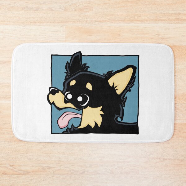 Item preview, Chihuahua - Long Hair - Black (Face) WHITE BG designed and sold by TheChicken.