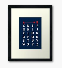 A to B (v2) Framed Print