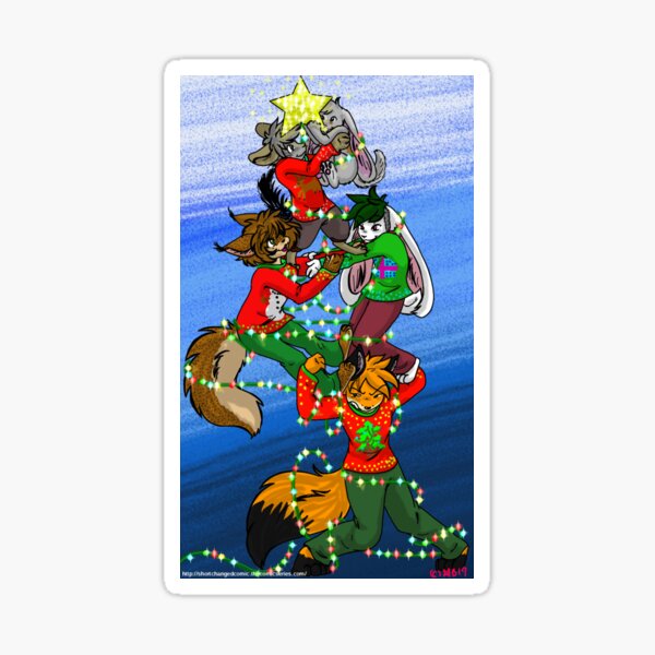 Character Christmas tree Sticker